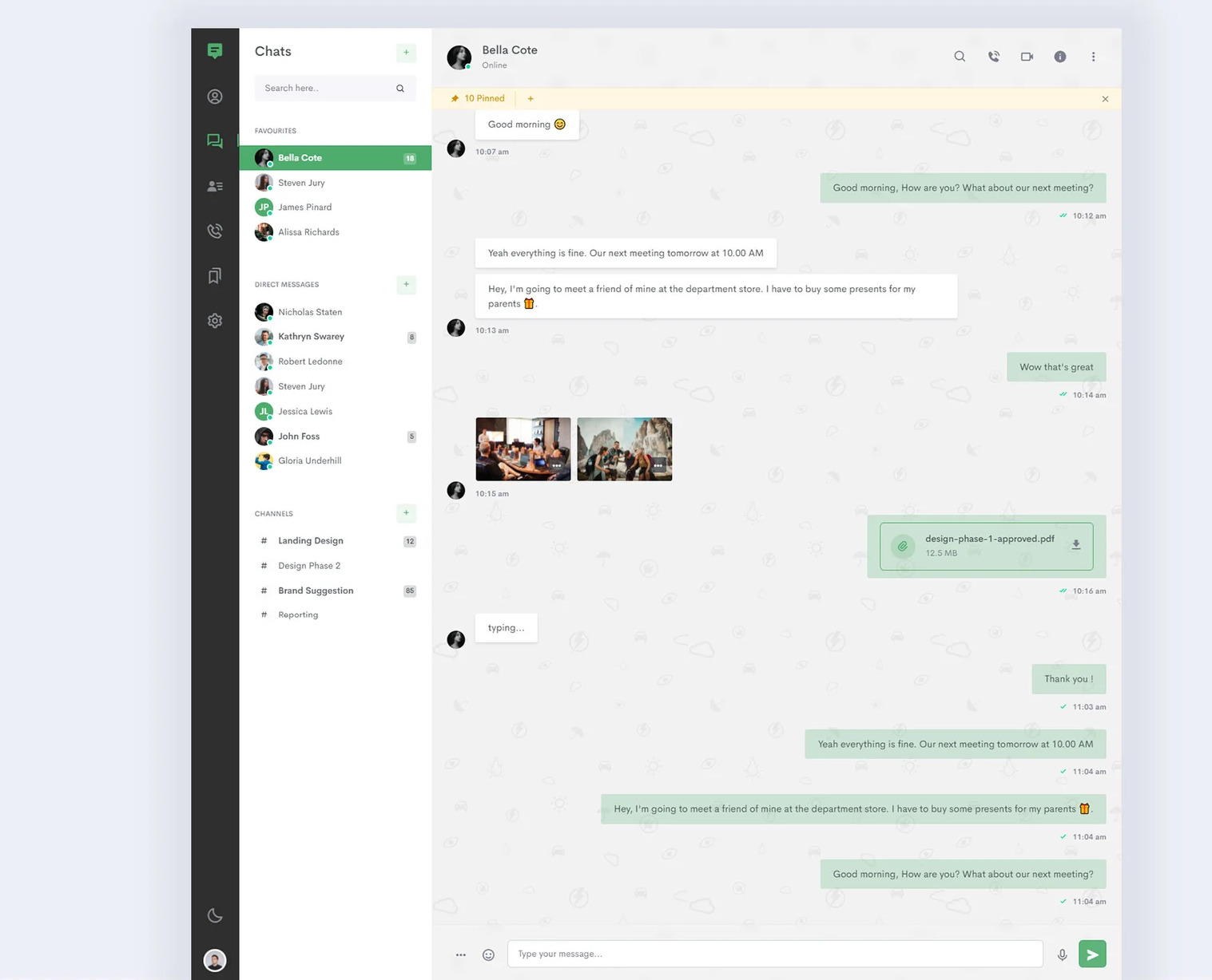 قالب محادثة...