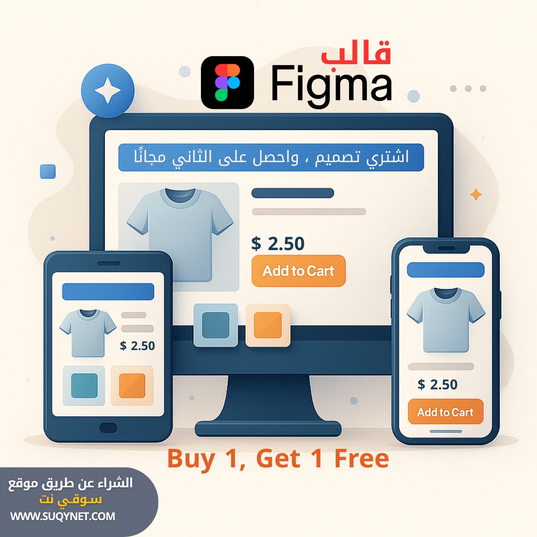 قالب Figma احترافي وجاهز للتعديل بسعر رمزي – فقط 2.5 دولار