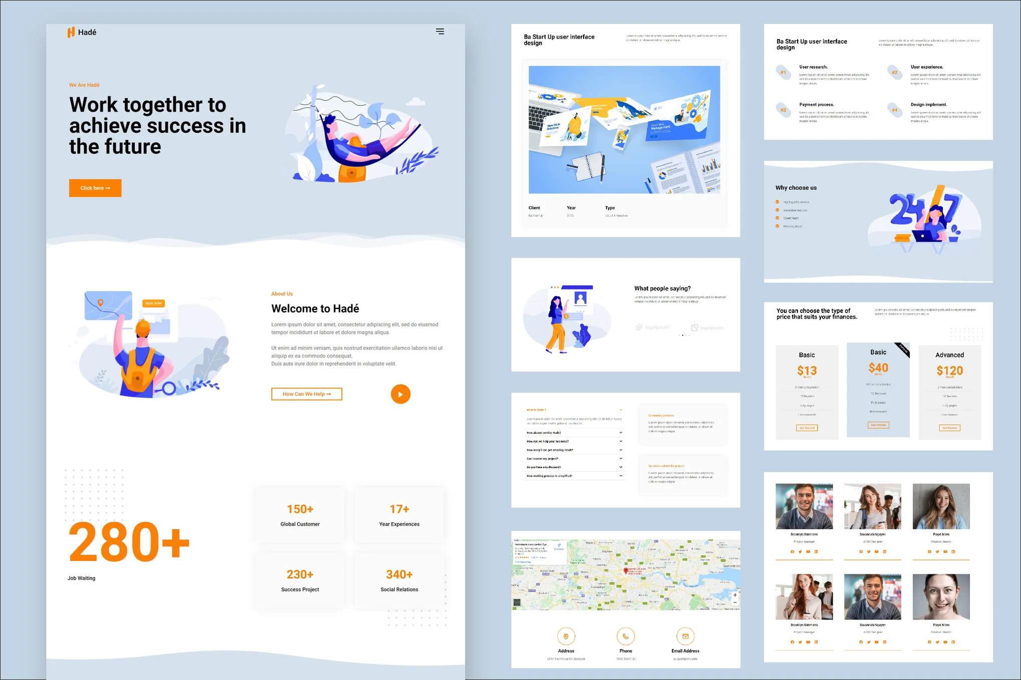 قالب ووردبرس صفحة هبوط مركز الأعمال Elementor Pro Template Kit